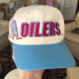 Rare 90s vintage Houston Oilers SnapBack Hat